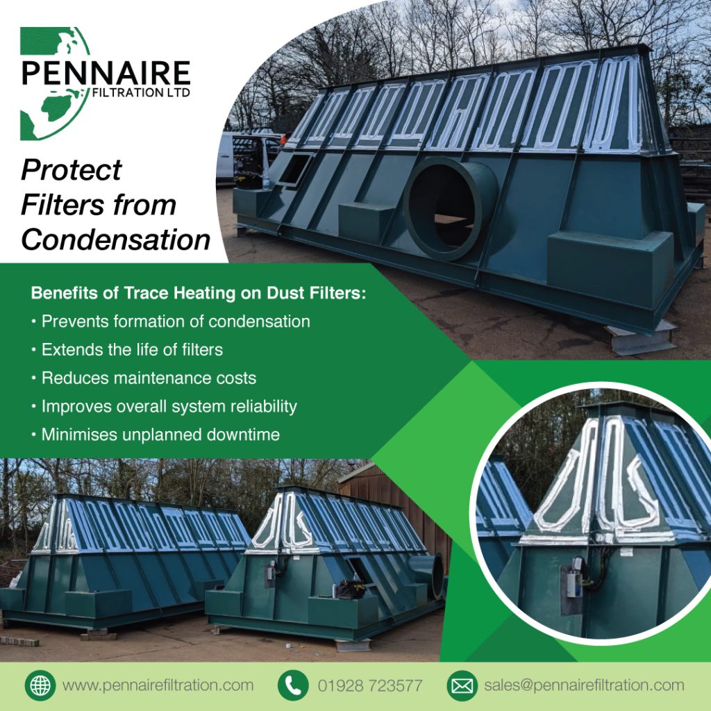 Trace Heating on Dust Filters by Pennaire Filtration