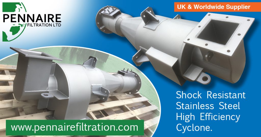 10bar Pressure Shock Resistant Stainless Steel high efficiency Cyclone ready to be delivered to our client.