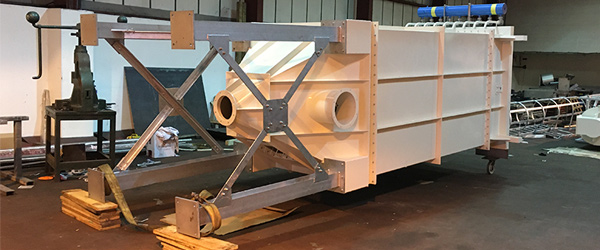 Reverse Jet Bagfilter and Cyclone Collector ready for final inspection and delivery to our UK customer